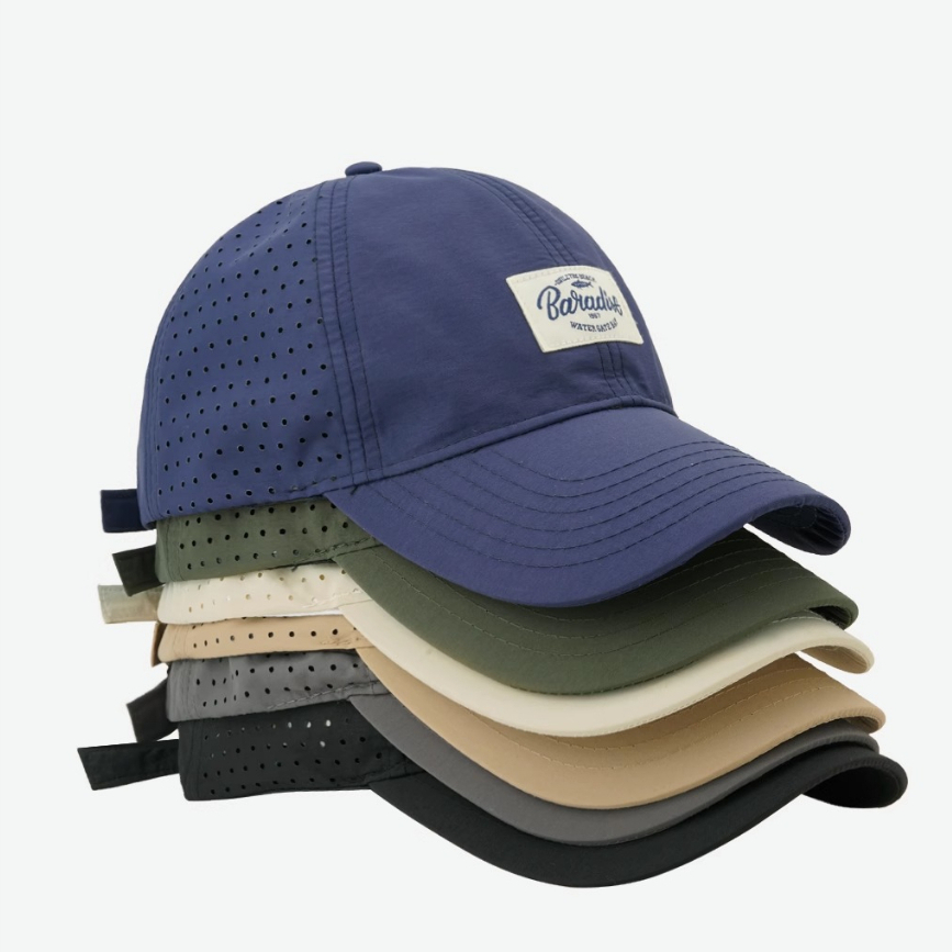 Mũ Lưỡi Trai Phối Lưới Mỏng Thoáng Khí Nhanh Khô Phong Cách Harajuku Hàn Quốc Cho Nam