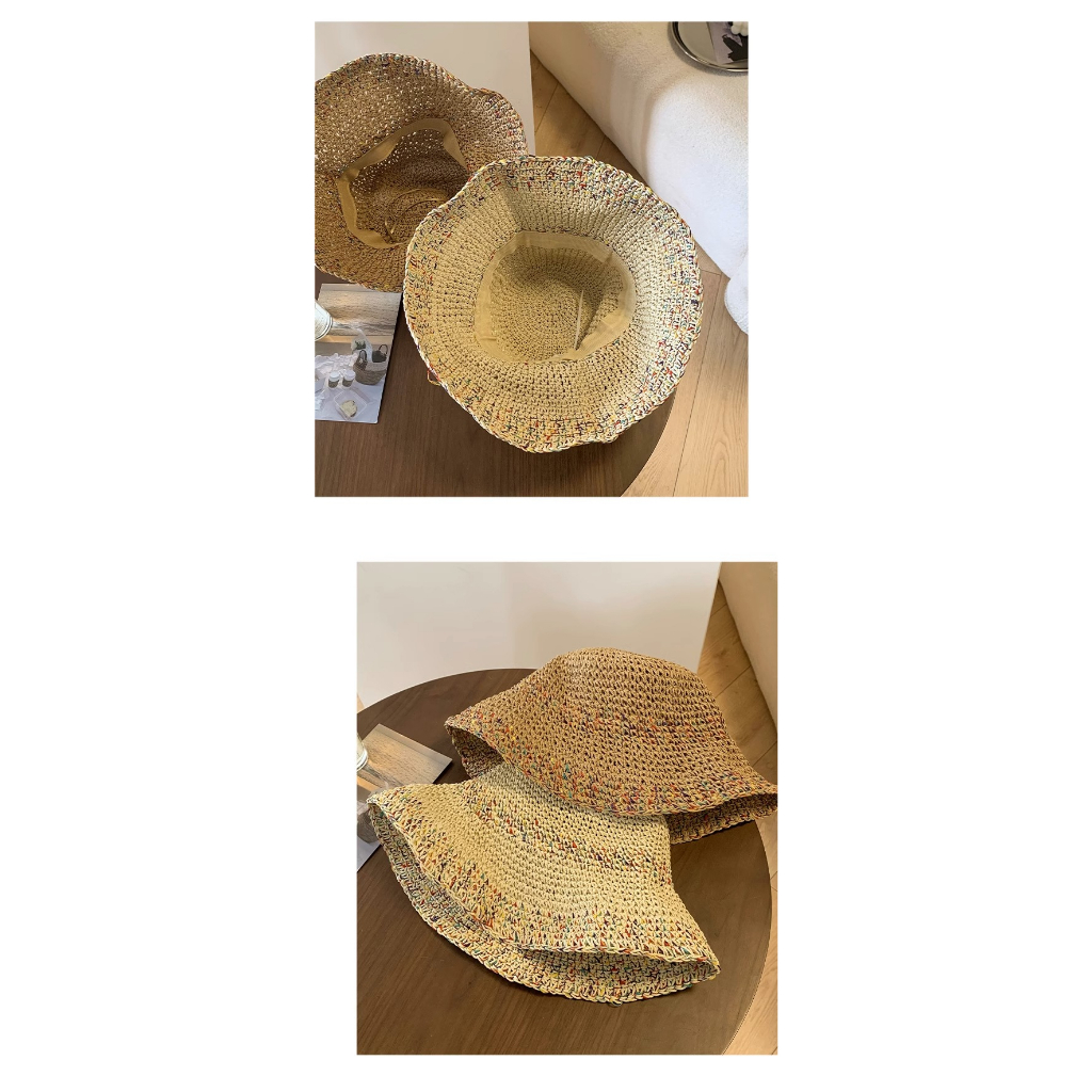 Nón Cói Rộng Vành Thoáng Khí Thời Trang Mùa Hè Phong Cách Hàn Quốc Cho Nữ