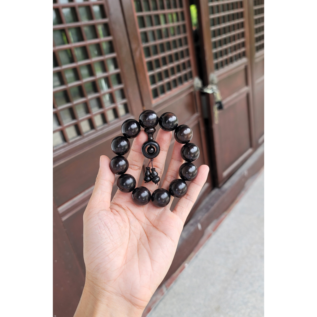 Muny Vòng Tay Gỗ Mun Dày 20mm Dành Cho Nam