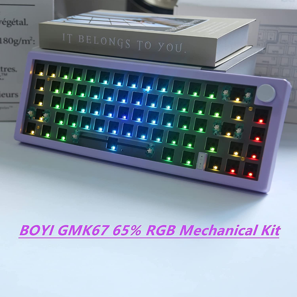 Bàn Phím Cơ GMK67 65% Bluetooth 2.4G Không Dây Có Đèn Nền RGB