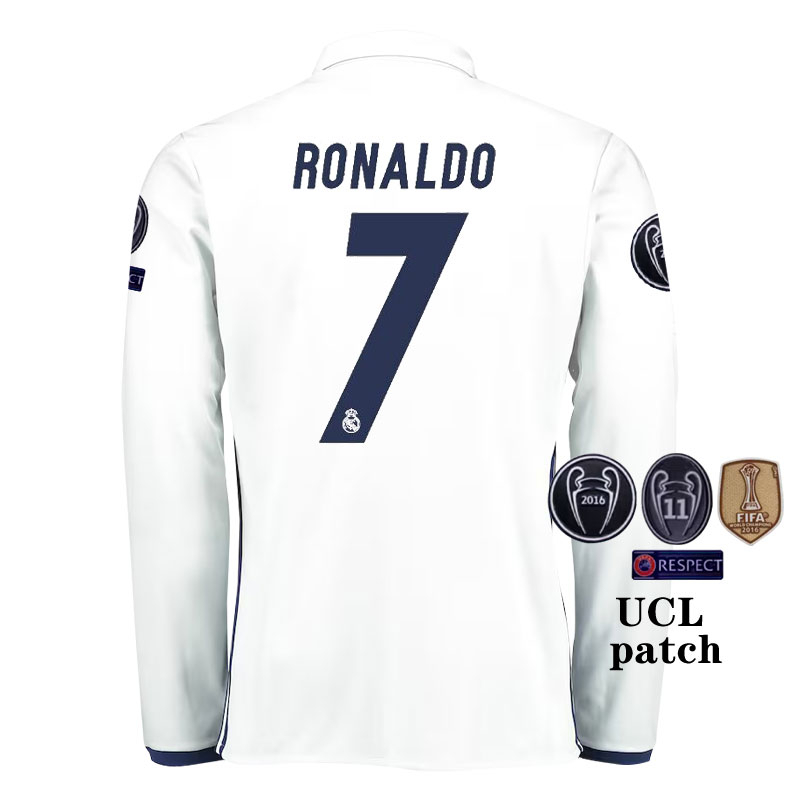 Áo Bóng Đá Dài Tay Real M 2016 / 2017