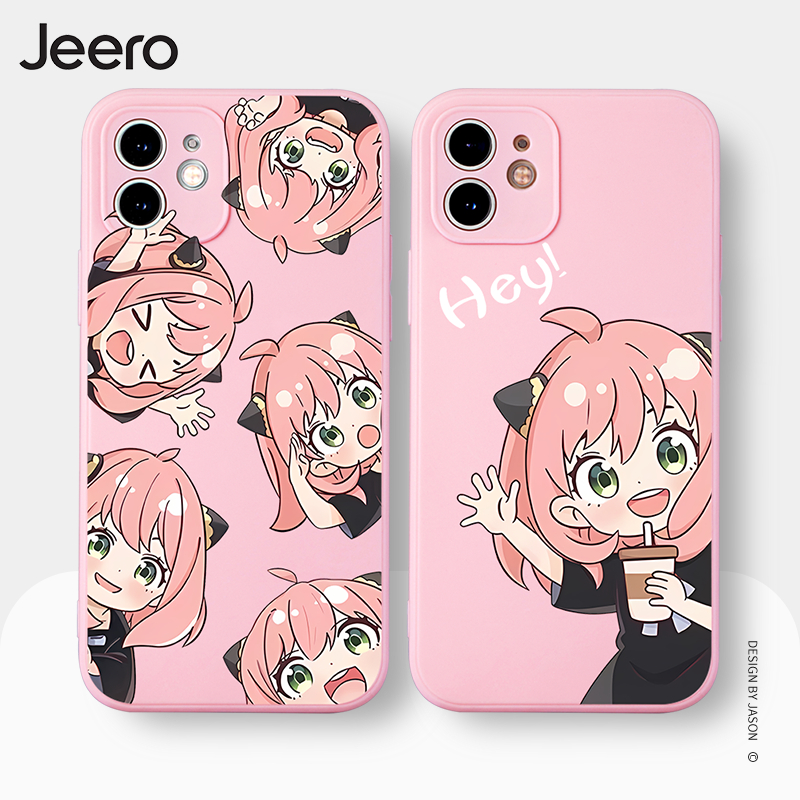 Ốp lưng JEERO mềm chống sốc ngộ nghĩnh anime dễ thương đẹp Cho iPhone 15 14 13 12 11 Pro Max SE 2020 X XR XS 8 7 ip 6S 6 Plus kute HFE2419
