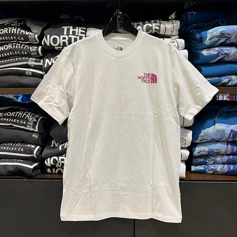 Áo Thun Cotton Tay Ngắn Cổ Tròn In Chữ THE NORTH FACE Trẻ Trung Hợp Thời Trang Cho Nam