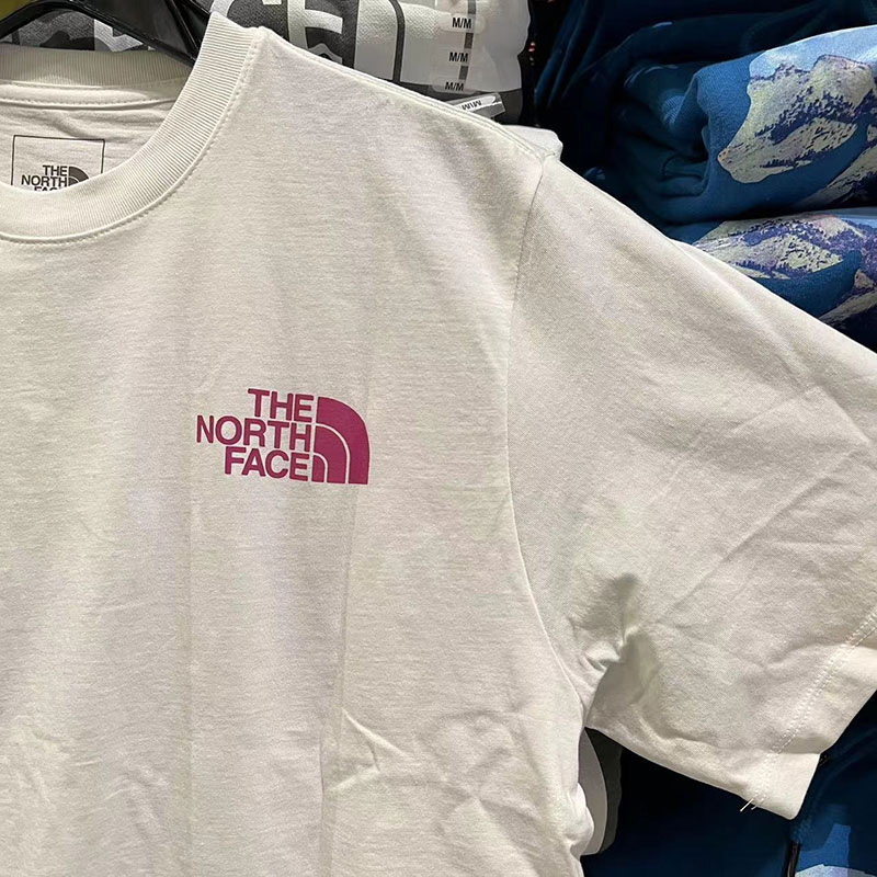 Áo Thun Cotton Tay Ngắn Cổ Tròn In Chữ THE NORTH FACE Trẻ Trung Hợp Thời Trang Cho Nam