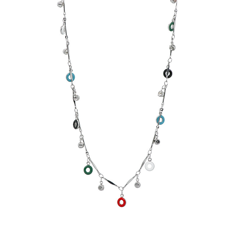 Vòng Cổ Tua Rua Hình Bánh donut Nhiều Màu Sắc Phong Cách Hàn Quốc Thời Trang Mùa Hè Cho Học Sinh Y2K