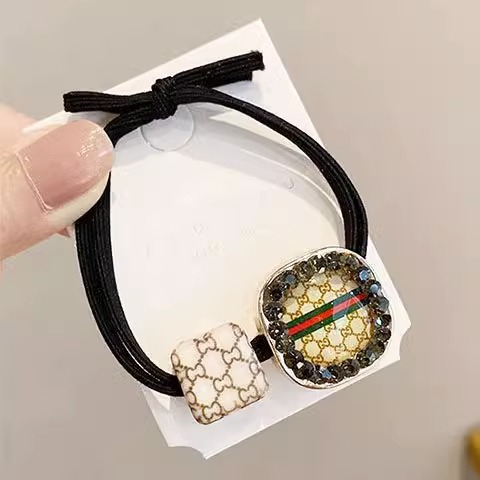 Dây Cột Tóc Đính Đá Hình Vuông Cao Cấp Thời Trang Hàn Quốc Cho Nữ