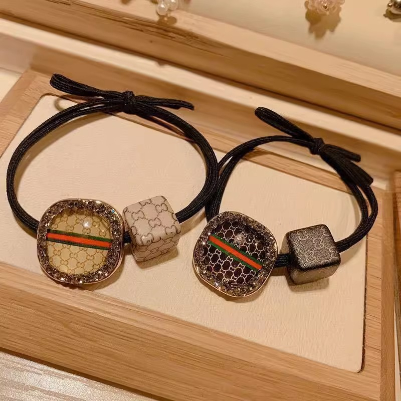 Dây Cột Tóc Đính Đá Hình Vuông Cao Cấp Thời Trang Hàn Quốc Cho Nữ