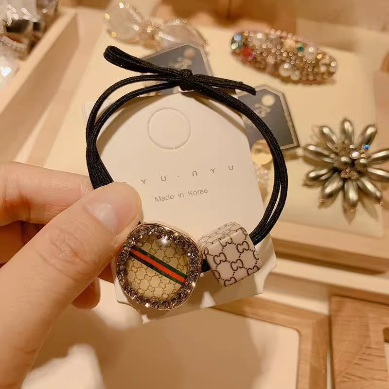 Dây Cột Tóc Đính Đá Hình Vuông Cao Cấp Thời Trang Hàn Quốc Cho Nữ