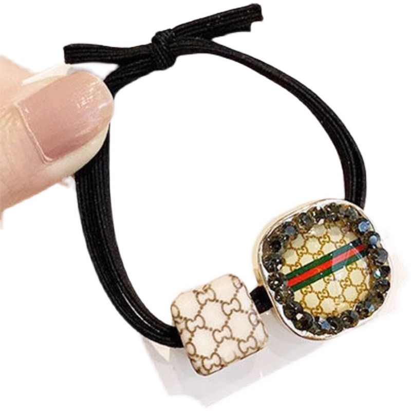 Dây Cột Tóc Đính Đá Hình Vuông Cao Cấp Thời Trang Hàn Quốc Cho Nữ