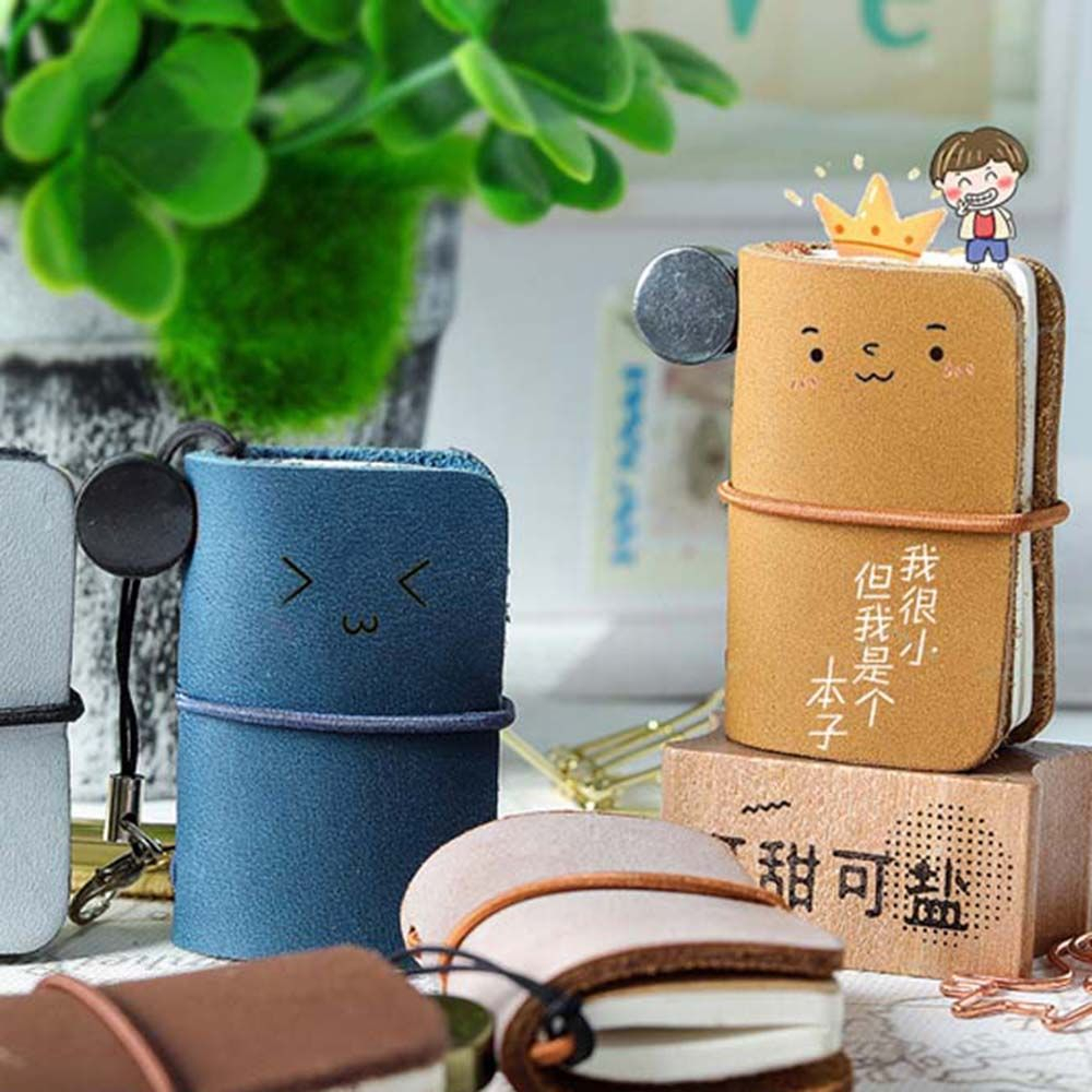 Sổ Tay Bìa Da Mini Phong Cách Vintage Xinh Xắn