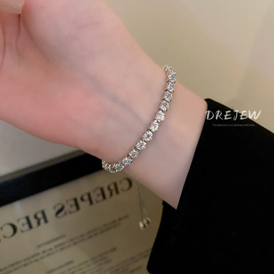 DREJEW Vòng Tay Đính Đá Zircon Cao Cấp Dễ Phối Đồ Phong Cách Hàn Quốc