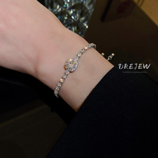 DREJEW VòNg Tay ĐíNh Đá Zircon HìNh VuôNg đơN GiảN Sang TrọNg Phong CáCh HàN QuốC DàNh Cho Nữ VòNg Tay Nữ