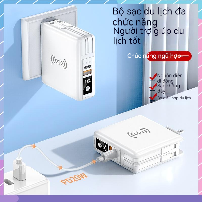 Sạc Dự Phòng 10000mAH mini Không Dây Cho Samsung / Xiaomi / oppe / vivo