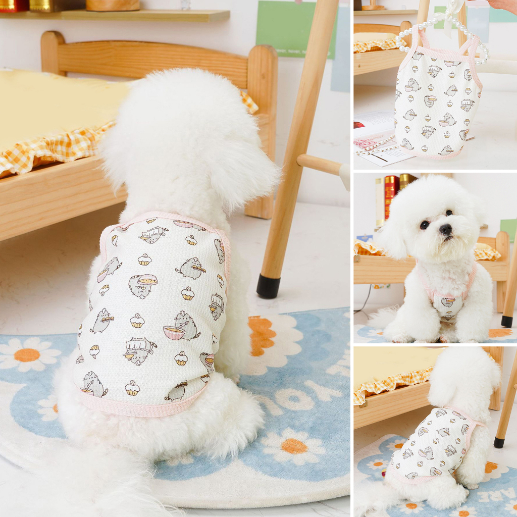 WWA Áo Họa Tiết Hoạt Hình Mùa Hè Cho Thú Cưng Size XS-2XL