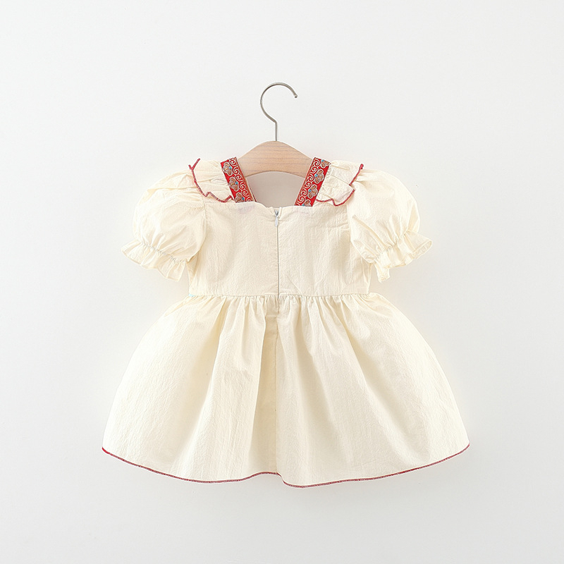 Đầm Kiểu Truyền Thống Trung Hoa Thêu Họa Tiết Dễ Thương Xinh Xắn Cho Bé Gái