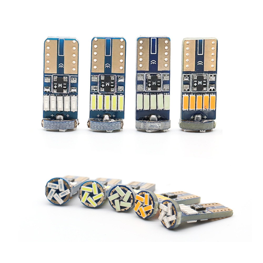 Set 2 Đèn LED T10 4014 SMD 15 Bóng W5W DC 12V W5W 158 192 194 168 Chuyên Dụng Cho Xe Hơi