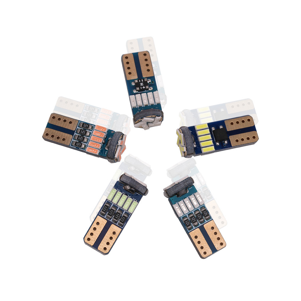 Set 2 Đèn LED T10 4014 SMD 15 Bóng W5W DC 12V W5W 158 192 194 168 Chuyên Dụng Cho Xe Hơi