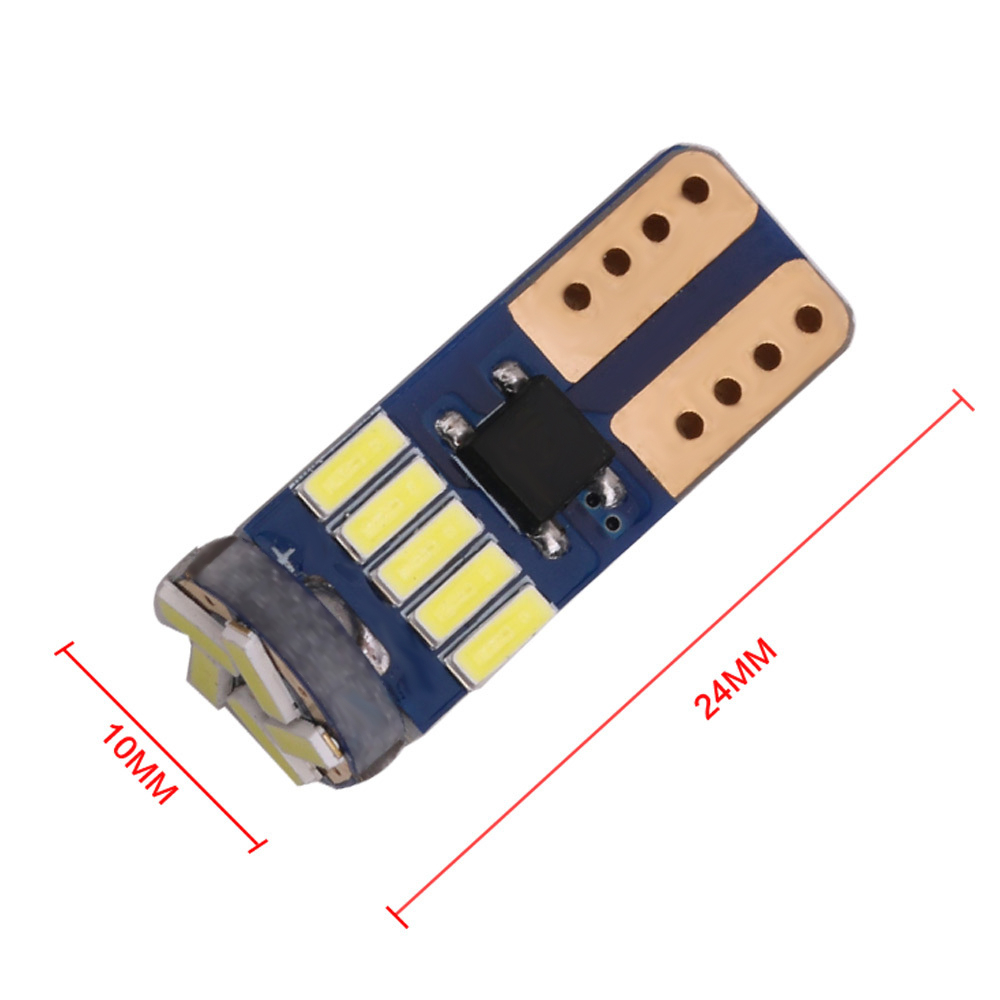 Set 2 Đèn LED T10 4014 SMD 15 Bóng W5W DC 12V W5W 158 192 194 168 Chuyên Dụng Cho Xe Hơi