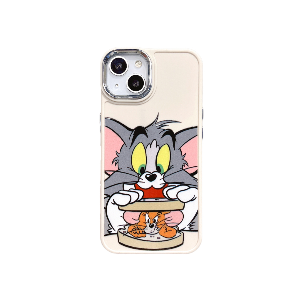 Ốp Điện Thoại Chống Sốc In Hình Tom &amp; Mickey Dễ Thương Cho iPhone 14Promax / 14Pro / 14 / 13Promax / 13Pro / 13 / 12 / 11