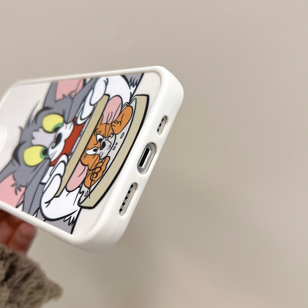 Ốp Điện Thoại Chống Sốc In Hình Tom &amp; Mickey Dễ Thương Cho iPhone 14Promax / 14Pro / 14 / 13Promax / 13Pro / 13 / 12 / 11