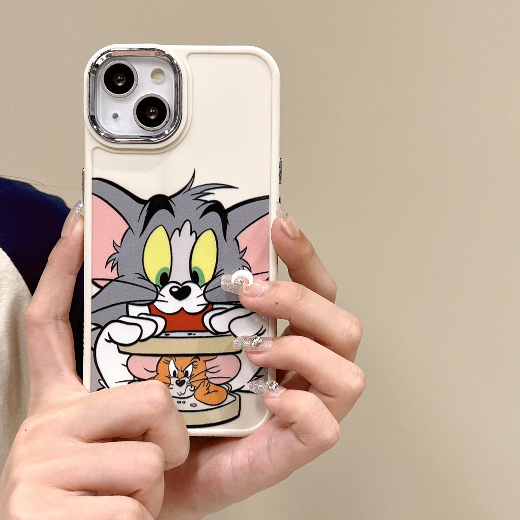 Ốp Điện Thoại Chống Sốc In Hình Tom &amp; Mickey Dễ Thương Cho iPhone 14Promax / 14Pro / 14 / 13Promax / 13Pro / 13 / 12 / 11