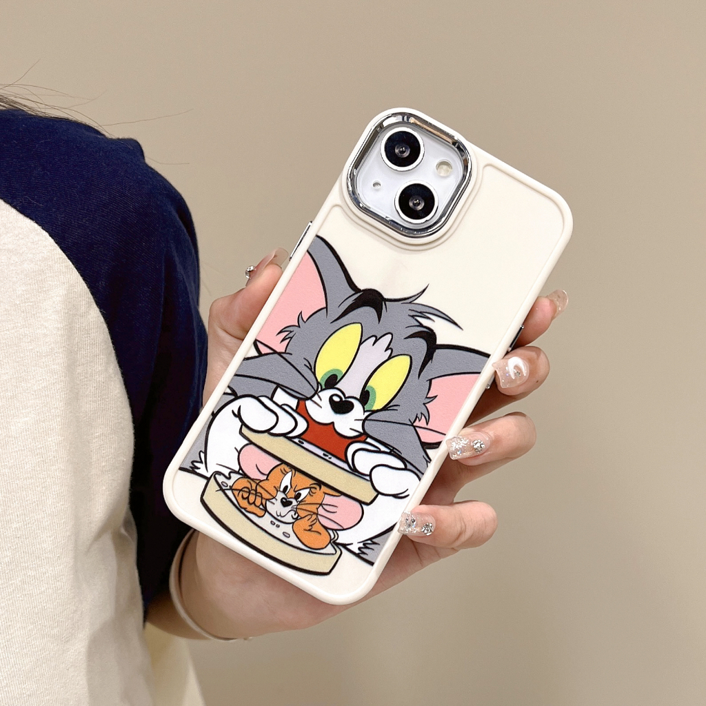 Ốp Điện Thoại Chống Sốc In Hình Tom &amp; Mickey Dễ Thương Cho iPhone 14Promax / 14Pro / 14 / 13Promax / 13Pro / 13 / 12 / 11
