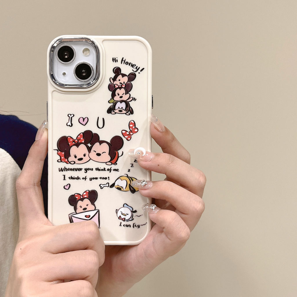 Ốp Điện Thoại Chống Sốc In Hình Tom &amp; Mickey Dễ Thương Cho iPhone 14Promax / 14Pro / 14 / 13Promax / 13Pro / 13 / 12 / 11