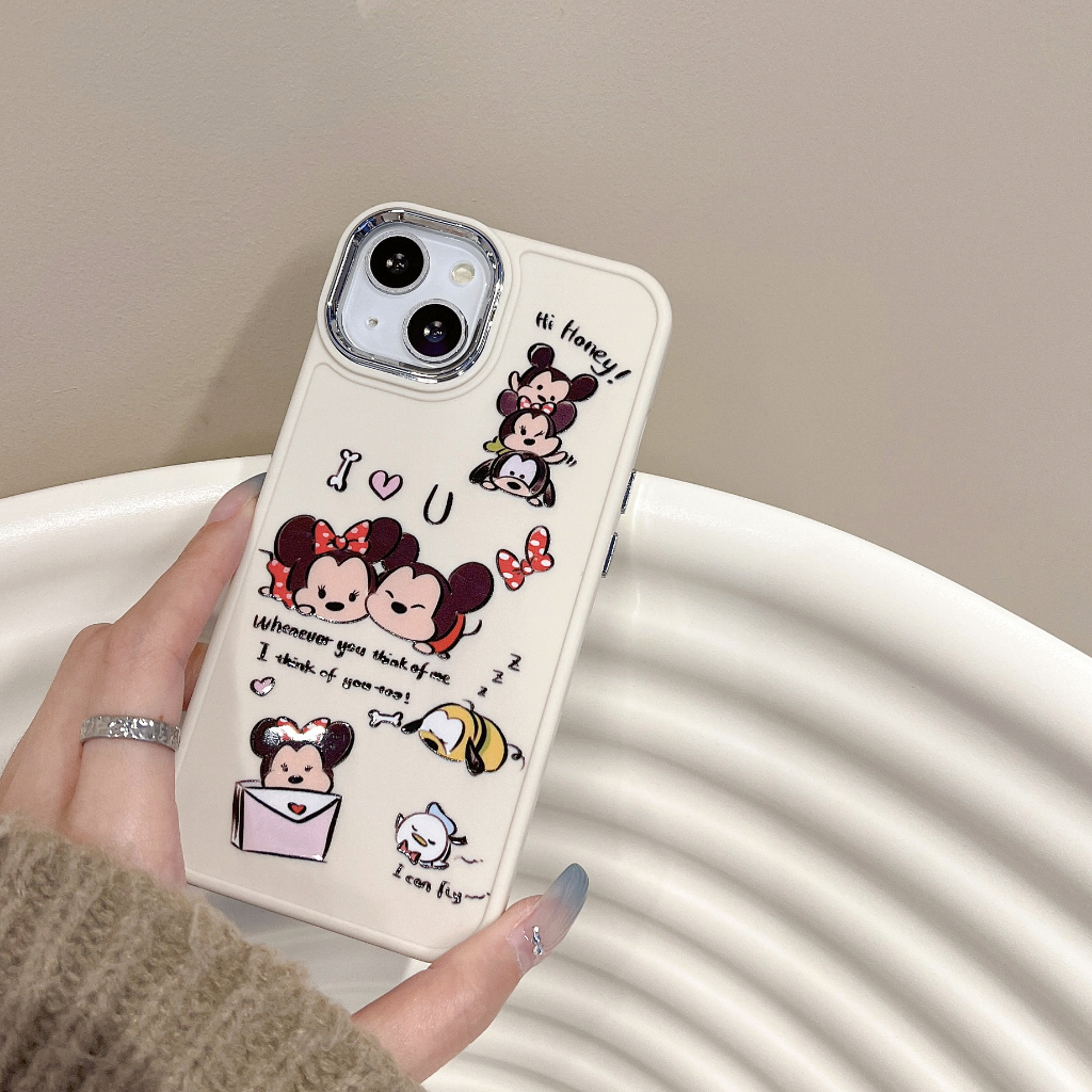 Ốp Điện Thoại Chống Sốc In Hình Tom &amp; Mickey Dễ Thương Cho iPhone 14Promax / 14Pro / 14 / 13Promax / 13Pro / 13 / 12 / 11