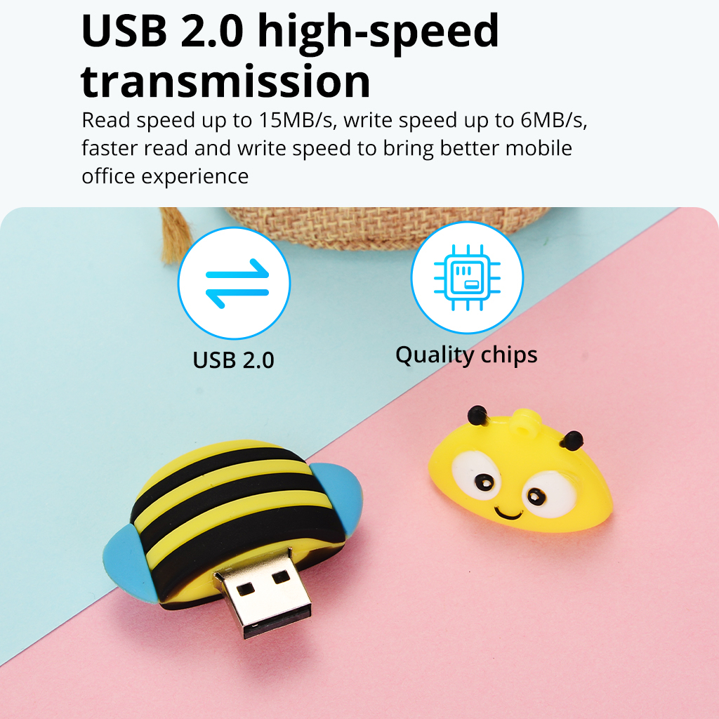 Usb Dung Lượng 64gb 128gb 2.0 32gb 1GB 2GB 4GB 8GB 16GB Họa Tiết Hoạt Hình Bumblebee