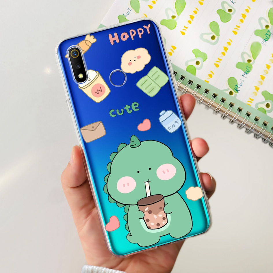 Ốp Điện Thoại Silicon TPU Mềm Chống Sốc Họa Tiết Hoạt Hình Dễ Thương Cho Realme 3 3i 3 Pro Realme3 3Pro RMX1851 RMX1825
