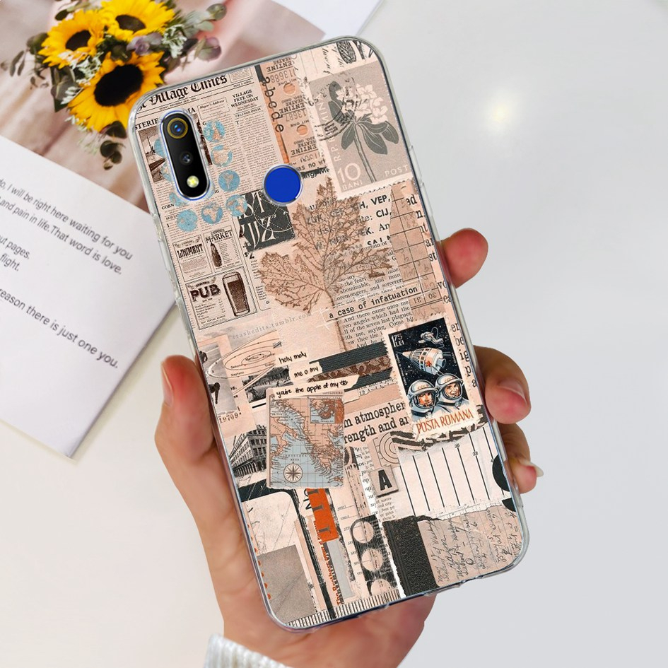 Ốp Điện Thoại Silicon TPU Mềm Chống Sốc Họa Tiết Hoạt Hình Dễ Thương Cho Realme 3 3i 3 Pro Realme3 3Pro RMX1851 RMX1825