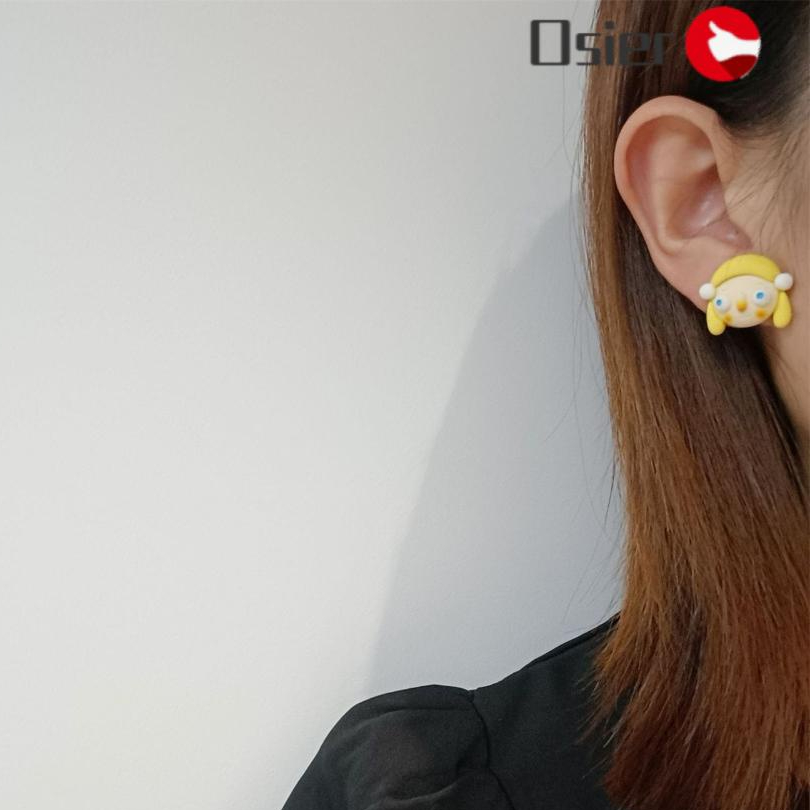 1 Khuyên Kẹp Tai Resin Họa Tiết Hoạt Hình Dễ Thương Thời Trang Dự Tiệc