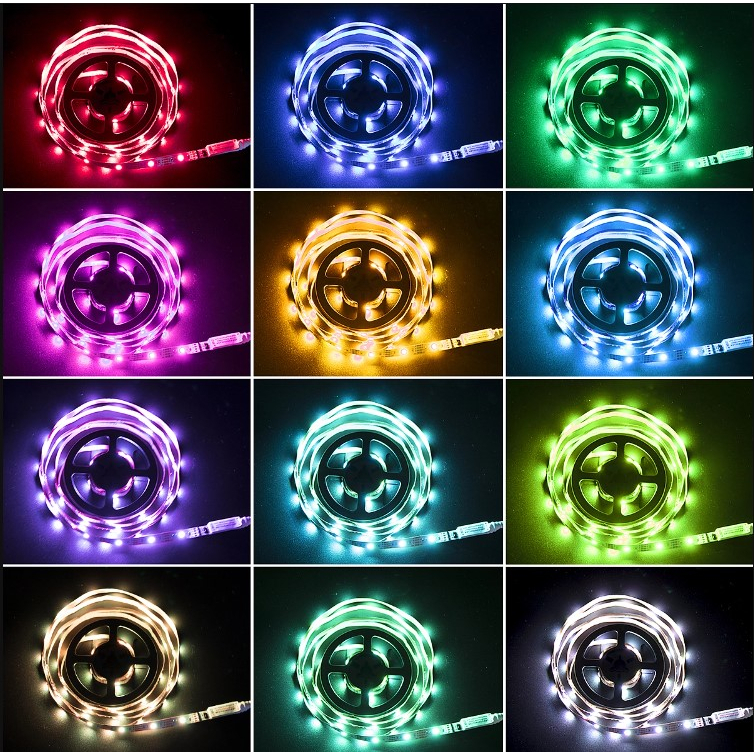 Dây Đèn LED RGB 5050 Diode Điều Khiển Bluetooth DC Trang Trí Bàn Làm Việc