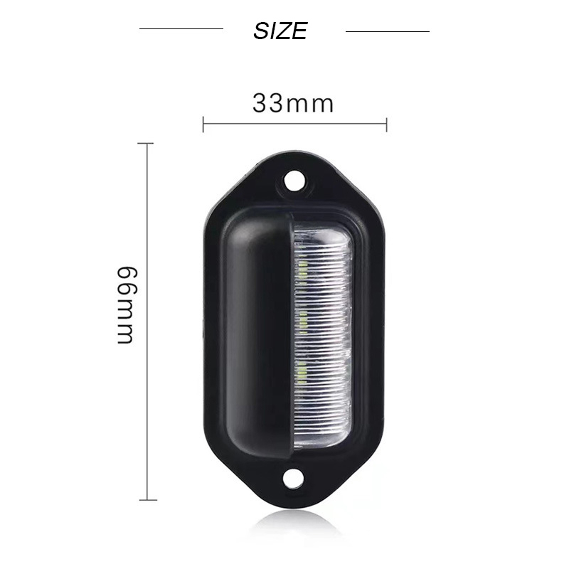 Đèn LED 6 Bóng 12V-24V Chống Thấm Nước Gắn Biển Số Xe Hơi
