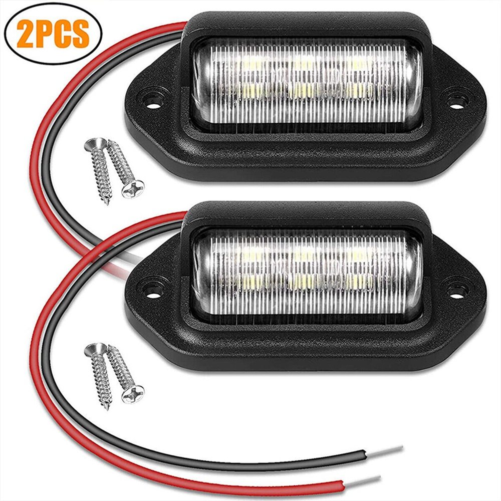 Đèn LED 6 Bóng 12V-24V Chống Thấm Nước Gắn Biển Số Xe Hơi