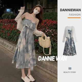 DannieWan váy nữ Đầm Hoa đầm body đầm dài A22M1PT 2408