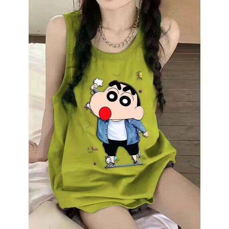 Áo ba lỗ nữ trước vai cotton Không tay áo nguyên chất áo thun nữ ngắn tay phong cách mùa hè mới Áo thô Áo vest áo hai dây