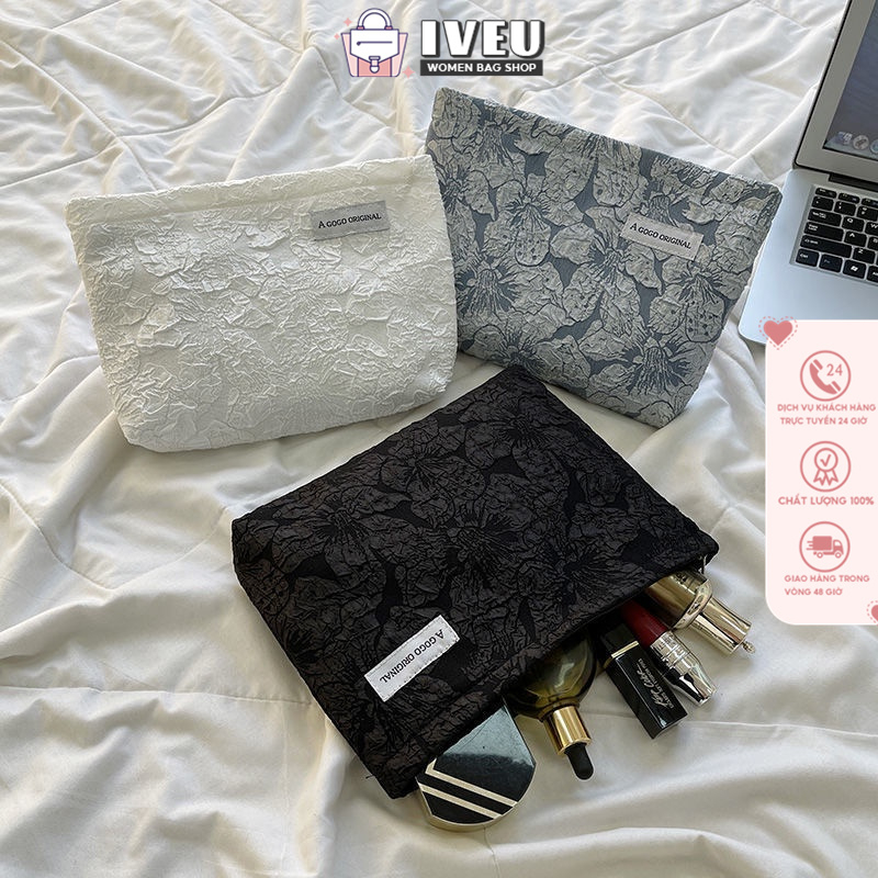 Túi Đựng Đồ Trang Điểm Cầm Tay Sức Chứa Lớn Mẫu Mới 2023 Dành Cho Nữ