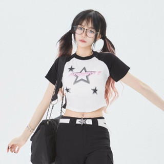 GD1 Áo phông áo croptop áo baby tee American Vintage 2023 New Y2K Style MA2403