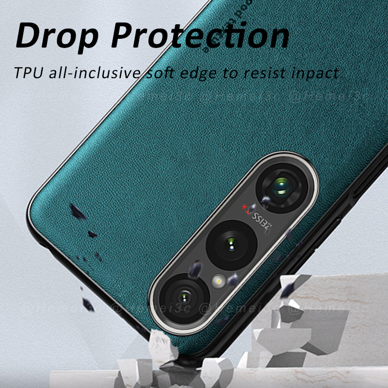 Ốp Điện Thoại PC Cứng + Da PU Thời Trang Sang Trọng Cho Sony Xperia 1 10 5 V IV III II