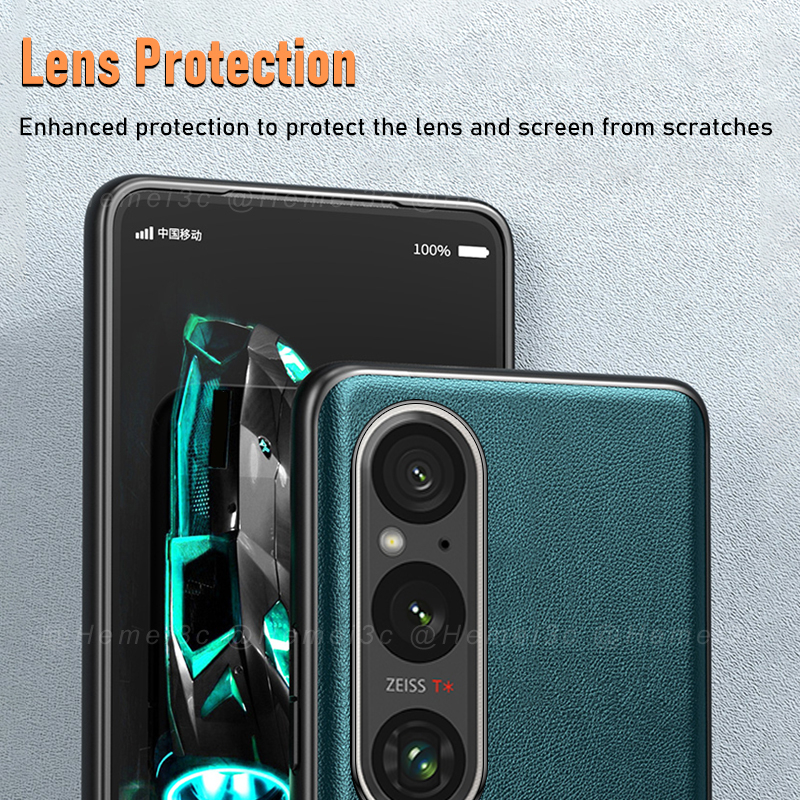 Ốp Điện Thoại PC Cứng + Da PU Thời Trang Sang Trọng Cho Sony Xperia 1 10 5 V IV III II