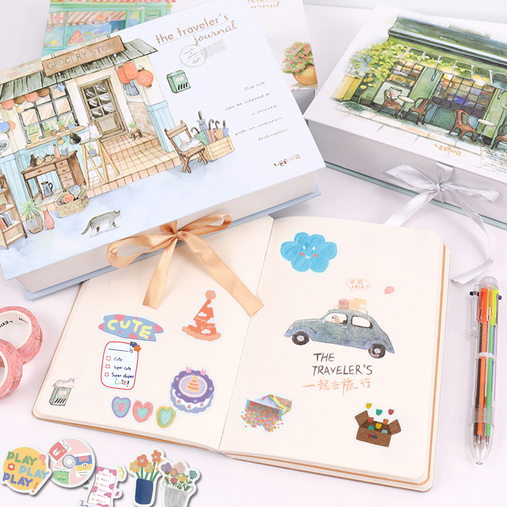 90 Miếng Dán Trang Trí Điện Thoại / Mũ Bảo Hiểm / Ly Trà Sữa Phong Cách Chúc Mừng Sinh Nhật DIY Chống Thấm Nước