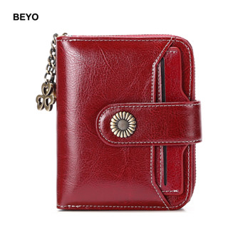 Ví ngắn nữ phong cách cổ điển Ví đựng thẻ đa chức năng có túi đựng tiền xu có khóa kéo, bảo vệ chặn RFID