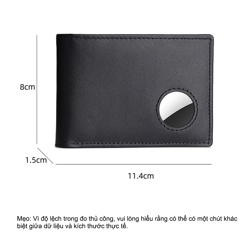 Ví Da Gập Đôi RFID Có Khe Đựng Thẻ Cho Apple Airtag