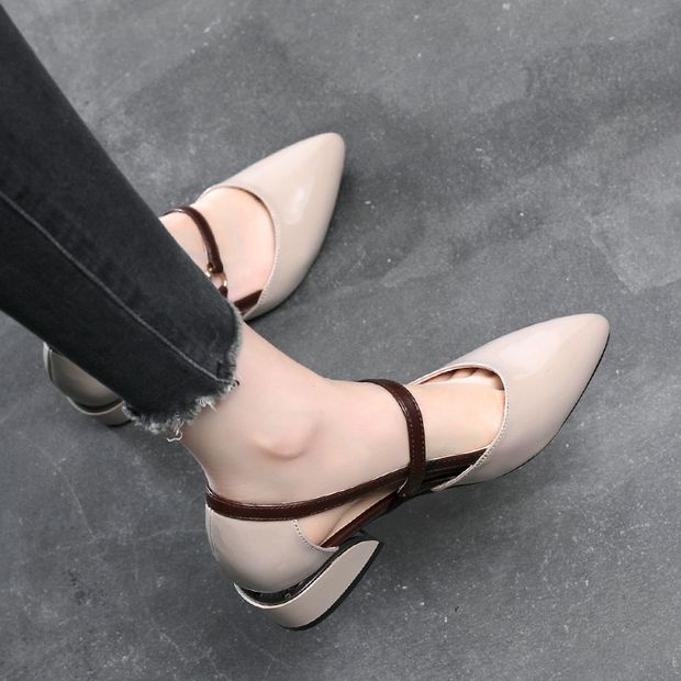 Xăng đan Cao Gót Mũi Nhọn Chất Liệu Da Mềm Thời Trang Mùa Hè 2022 Cho Nữ