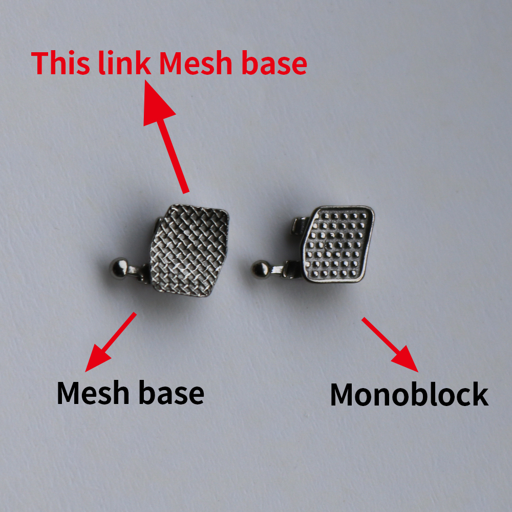 5 gói cơ sở lưới nha khoa chỉnh nha roth 345hook bracket 018 022 laser mark hộp nhựa dài       5Packs  Orthodontic Dental Mesh Base Roth 345hook Bracket 018/022 Laser Mark Long Plastic Box