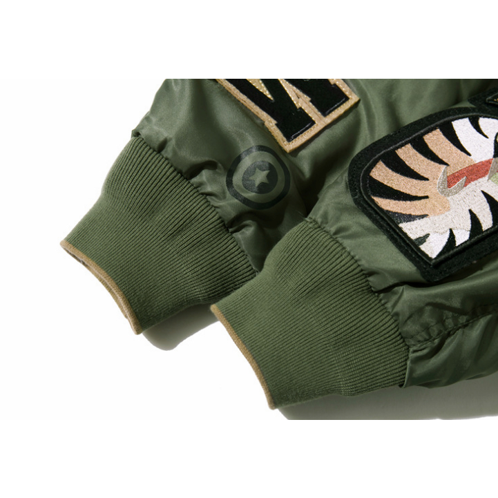 Áo Khoác Bóng Chày bapee Họa Tiết Rằn Ri Thời Trang Thu Đông 2021 Cho Nam