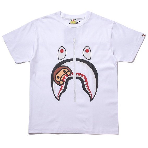 Mới Áo Thun bapee a bathing ape Ngắn Tay Họa Tiết Rằn Ri Thời Trang Mùa Hè Cho Nam Và Nữ