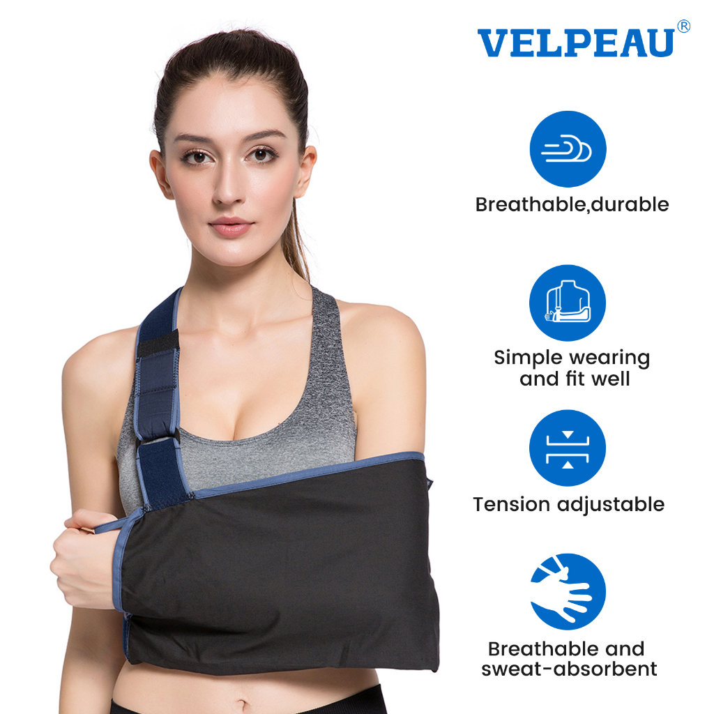 VELPEAU Đai Đeo Tay Đai Đeo Tay Cho Giấc Ngủ Mỏng Nhẹ Đai Đeo Y Tế Dành Cho Người Bị Gãy Và Gãy Xương Có Thể Điều Chỉnh Cổ Tay Khuỷu Tay Cẳng Tay Và Hỗ Trợ Vòng Xoay