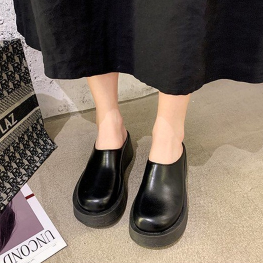 Giày Sandal Đế Xuồng Bằng Da Thời Trang Mùa Hè